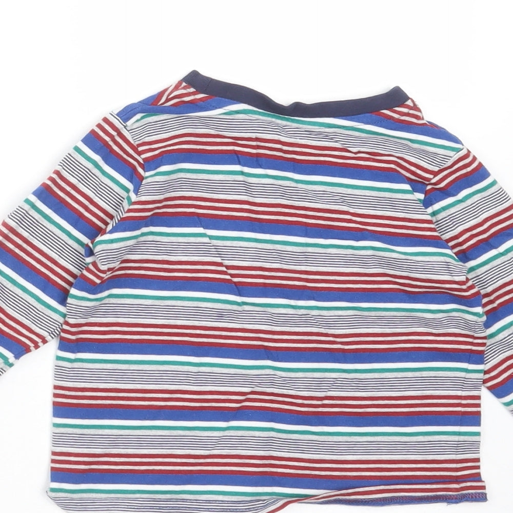 Matalan Boys Blue Striped  Basic T-Shirt Size 12-18 Months