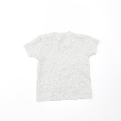 NEXT Baby Grey   Basic T-Shirt Size 9-12 Months  - dinsaur
