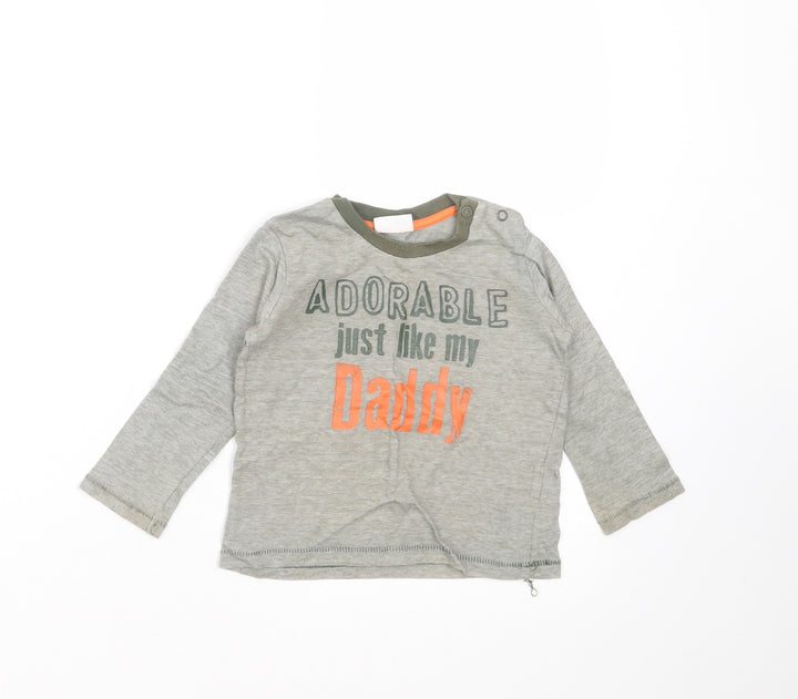 F&F Boys Green Striped Basic T-Shirt Size 9-12 Months - Adorable just like my Daddy