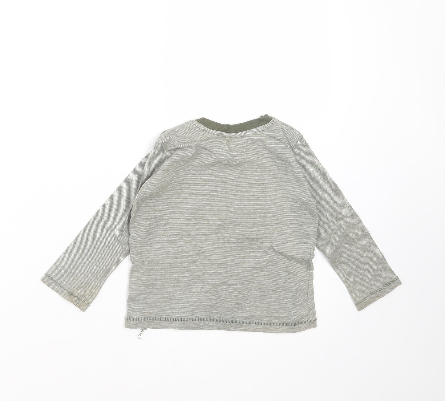 F&F Boys Green Striped  Basic T-Shirt Size 9-12 Months  - Adorable just like my Daddy