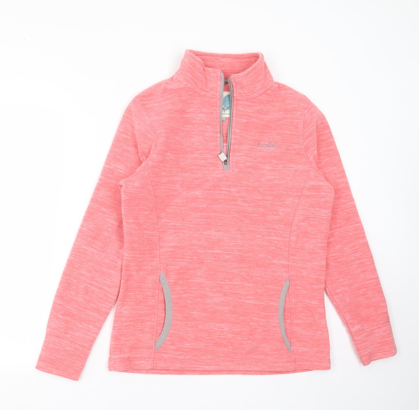 Weird Fish Womens Pink  Fleece Pullover Jumper Size 10