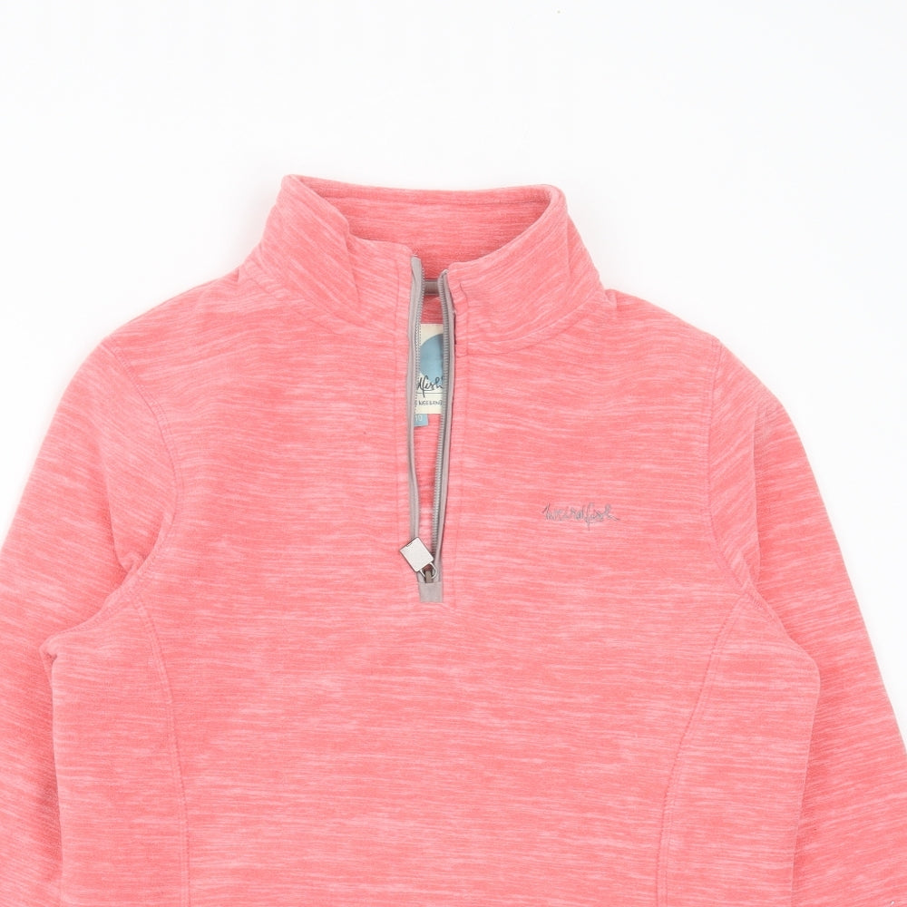 Weird Fish Womens Pink  Fleece Pullover Jumper Size 10