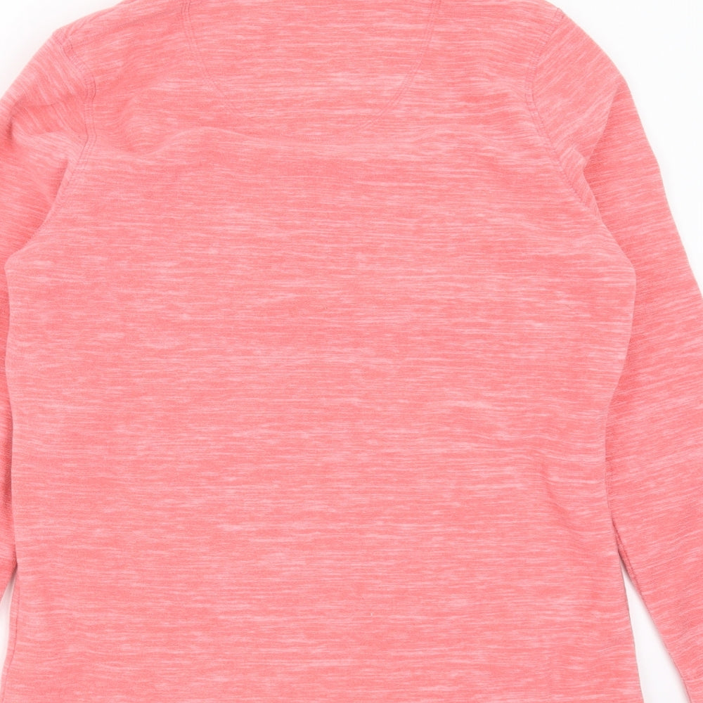 Weird Fish Womens Pink  Fleece Pullover Jumper Size 10
