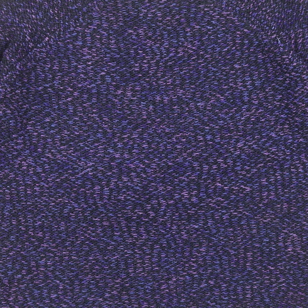 BM COLLECTION Womens Purple  Knit Pullover Jumper Size S