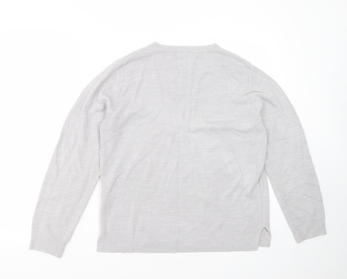 Marks and Spencer Womens Grey  Knit Pullover Jumper Size 14