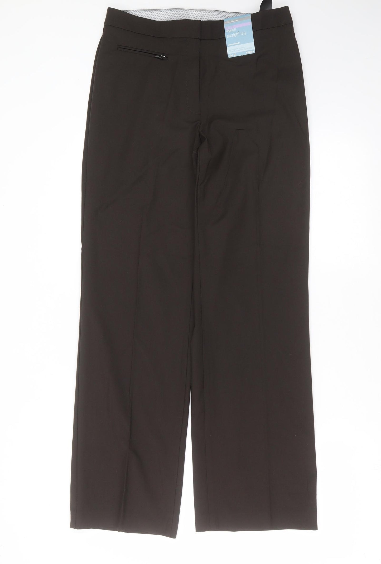 Marks and Spencer Womens Brown   Trousers  Size 10 L31 in