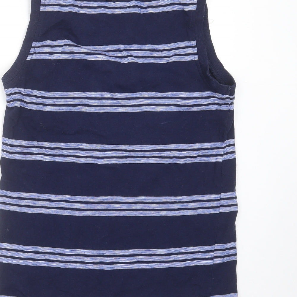 George Boys Blue Striped  Basic Tank Size 10-11 Years  - Cali State