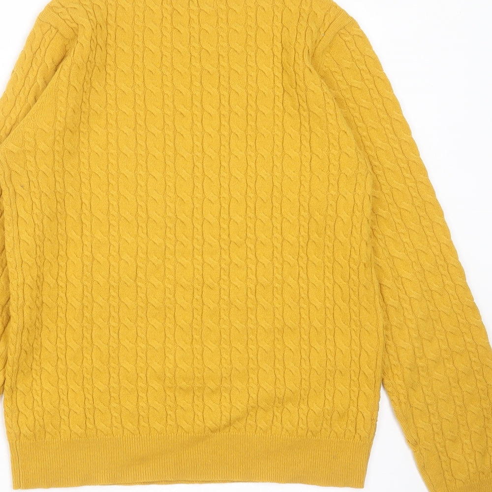 Papaya Womens Yellow  Knit Pullover Jumper Size 14