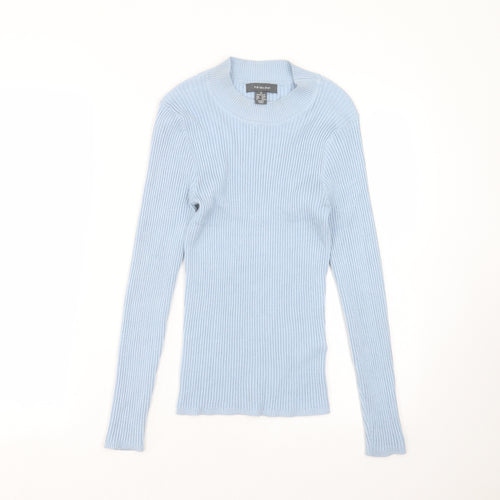 Primark Womens Blue Striped Knit Pullover Jumper Size M