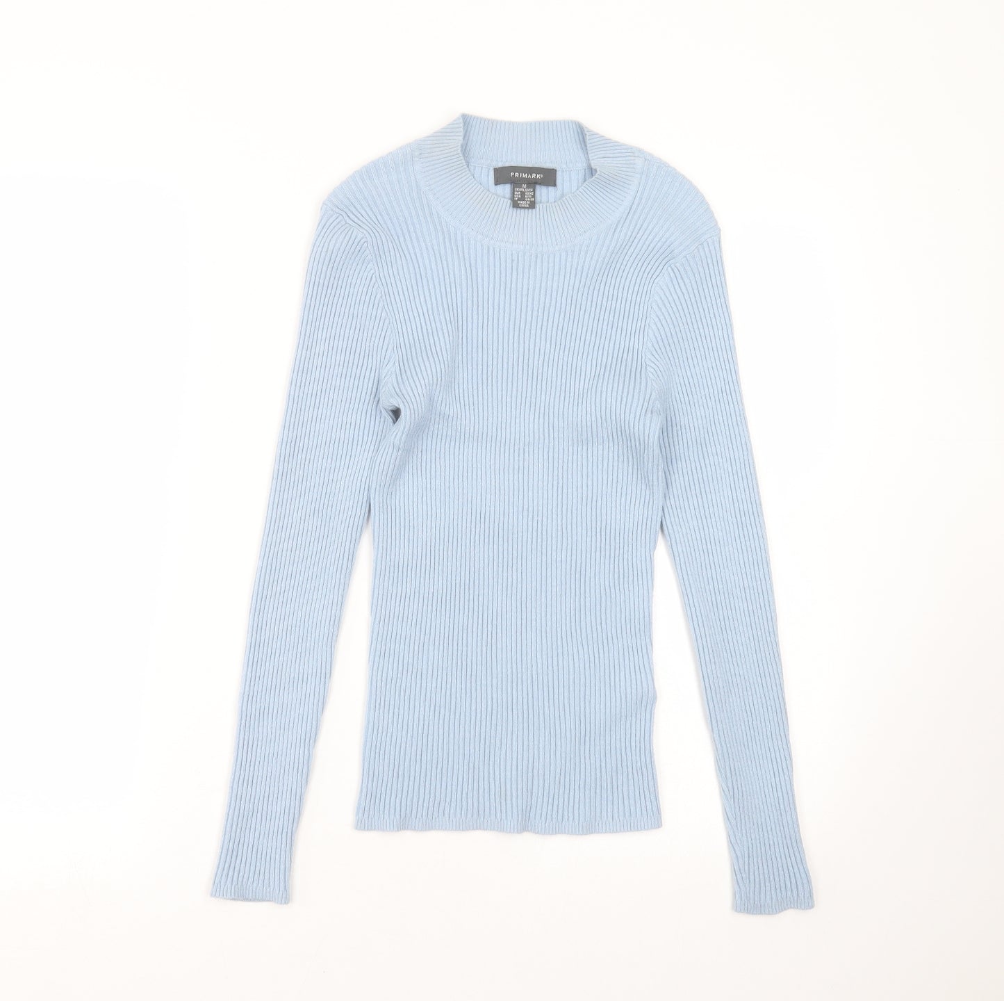 Primark Womens Blue Striped Knit Pullover Jumper Size M