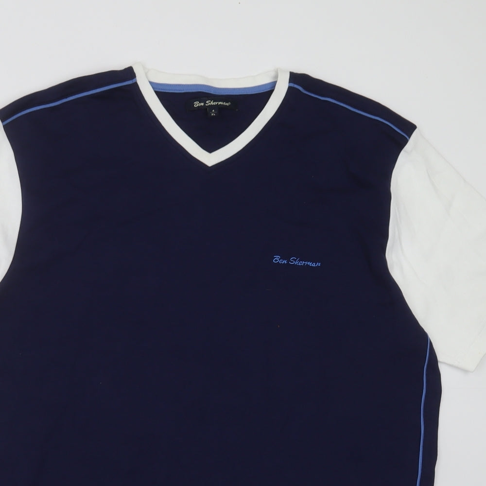 Ben Sherman Mens Blue    T-Shirt Size XL
