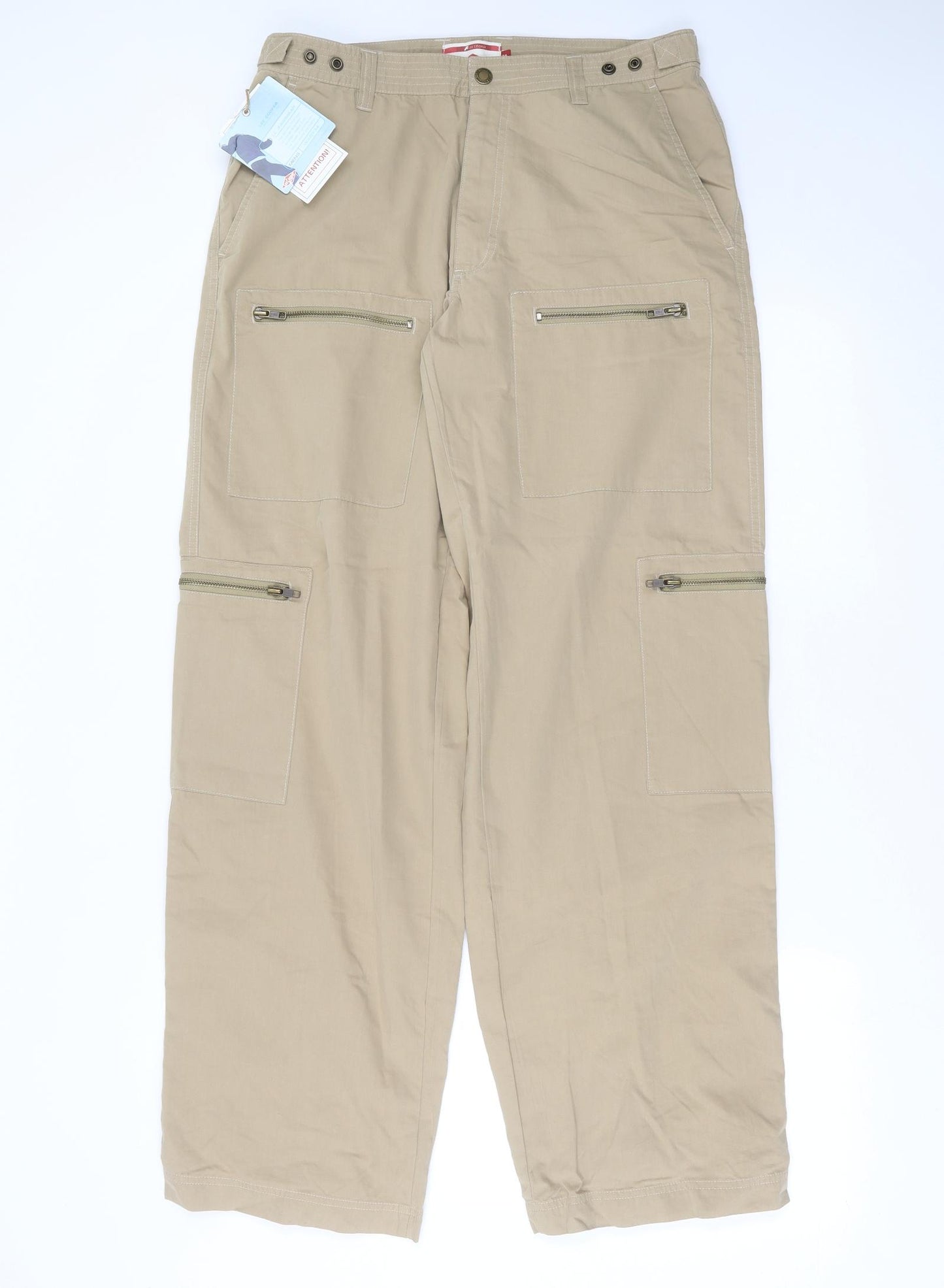 Lee Cooper Mens Beige   Cargo Trousers Size 34 in L34 in