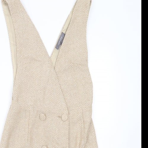 Primark Womens Beige Herringbone  Mini  Size 4