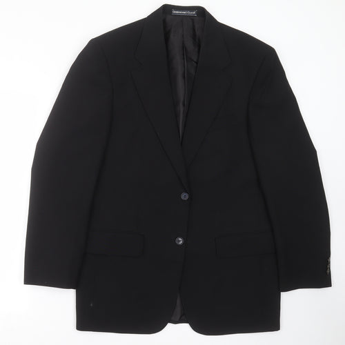 GREENWOODS Mens Black   Jacket Suit Jacket Size 38