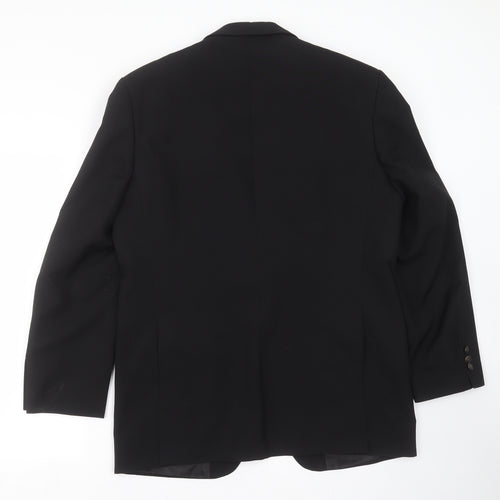 GREENWOODS Mens Black   Jacket Suit Jacket Size 38
