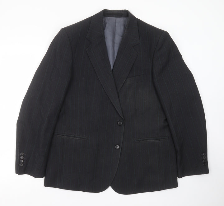Preworn Mens Grey Herringbone  Jacket Suit Jacket Size 44