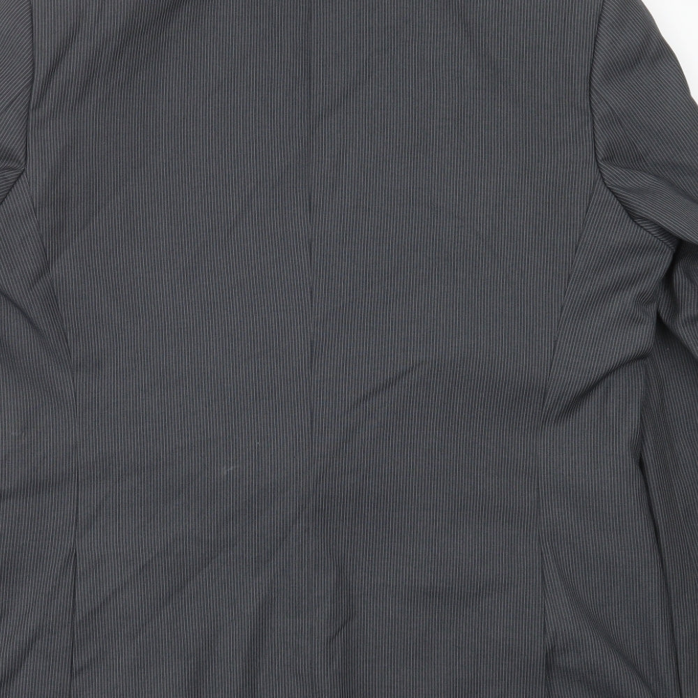 F&F Mens Grey Striped  Jacket Suit Jacket Size 44