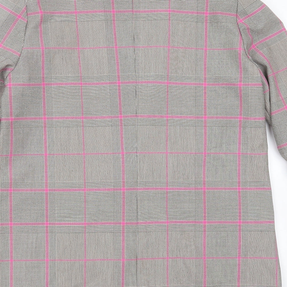 River Island Womens Grey Check  Jacket Blazer Size 10