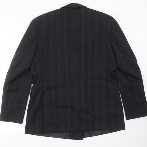 Preworn Mens Grey Striped  Jacket Suit Jacket Size 42