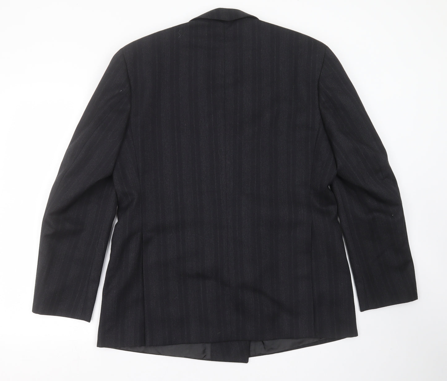 Preworn Mens Grey Striped  Jacket Suit Jacket Size 42
