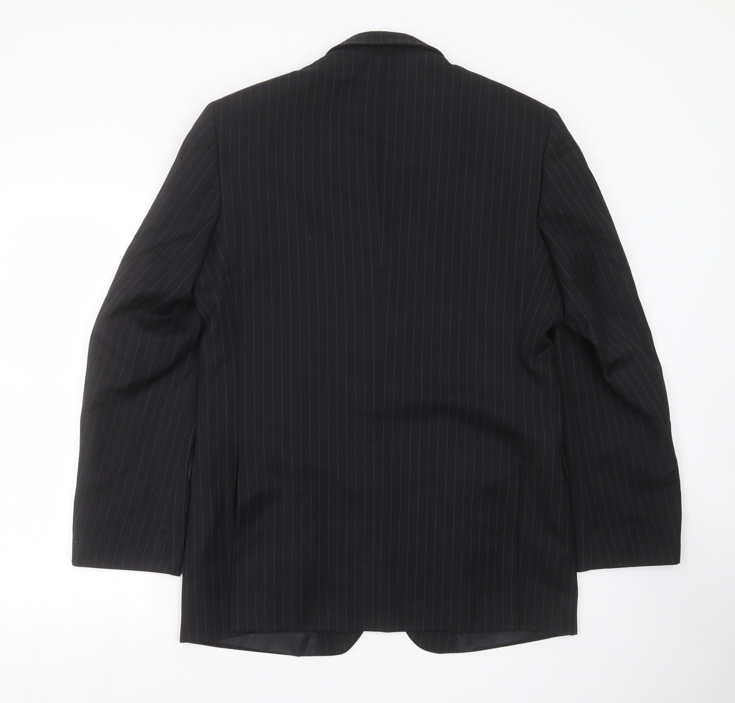 Burton Mens Black Striped  Jacket Suit Jacket Size 40