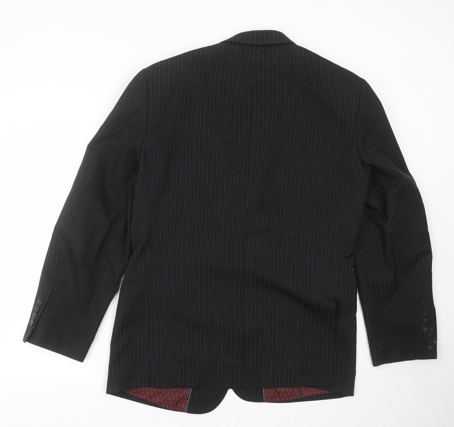 Taylor & Wright Mens Black Striped  Jacket Suit Jacket Size 42