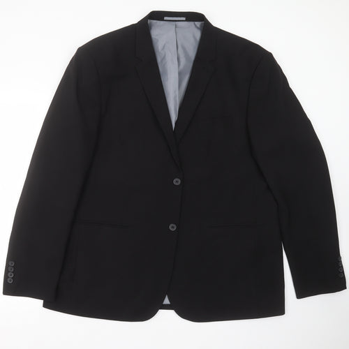 Peacocks Mens Black   Jacket Suit Jacket Size 2XL