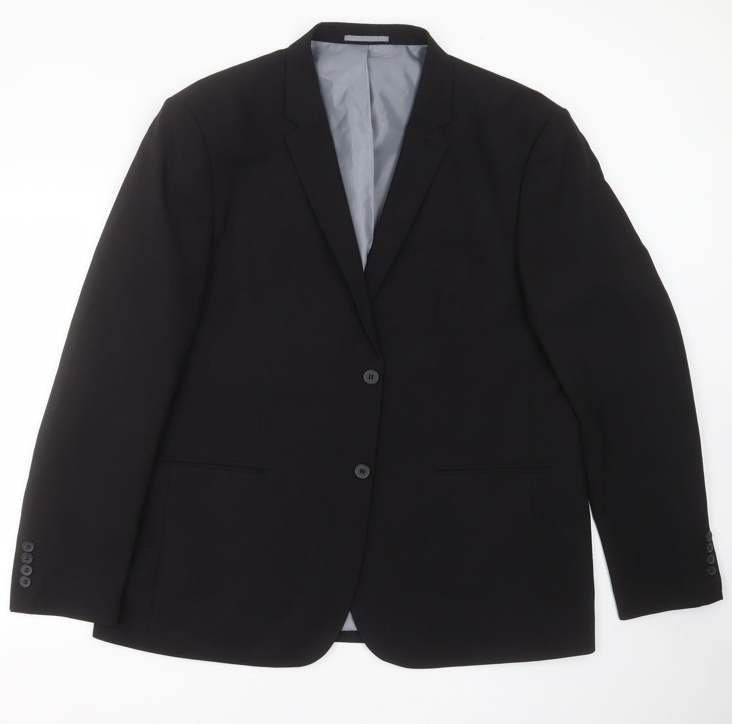 Peacocks Mens Black   Jacket Suit Jacket Size 2XL