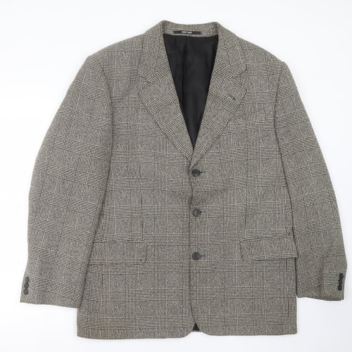 New fast Mens Beige Check  Jacket Suit Jacket Size 42