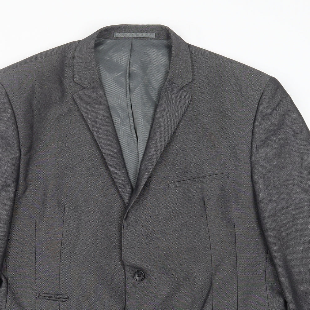 George Mens Grey   Jacket Suit Jacket Size 44
