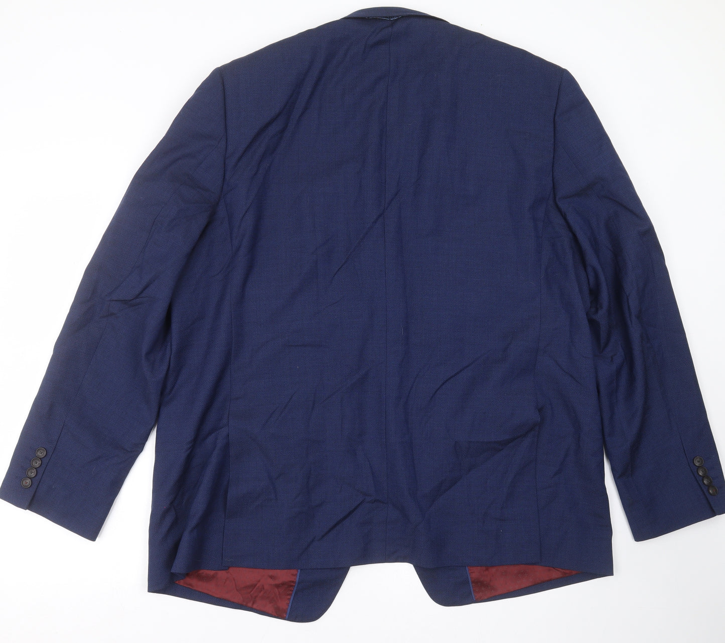 Marks and Spencer Mens Blue Geometric  Jacket Suit Jacket Size 48