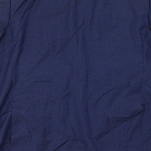 Marks and Spencer Mens Blue Geometric  Jacket Suit Jacket Size 48