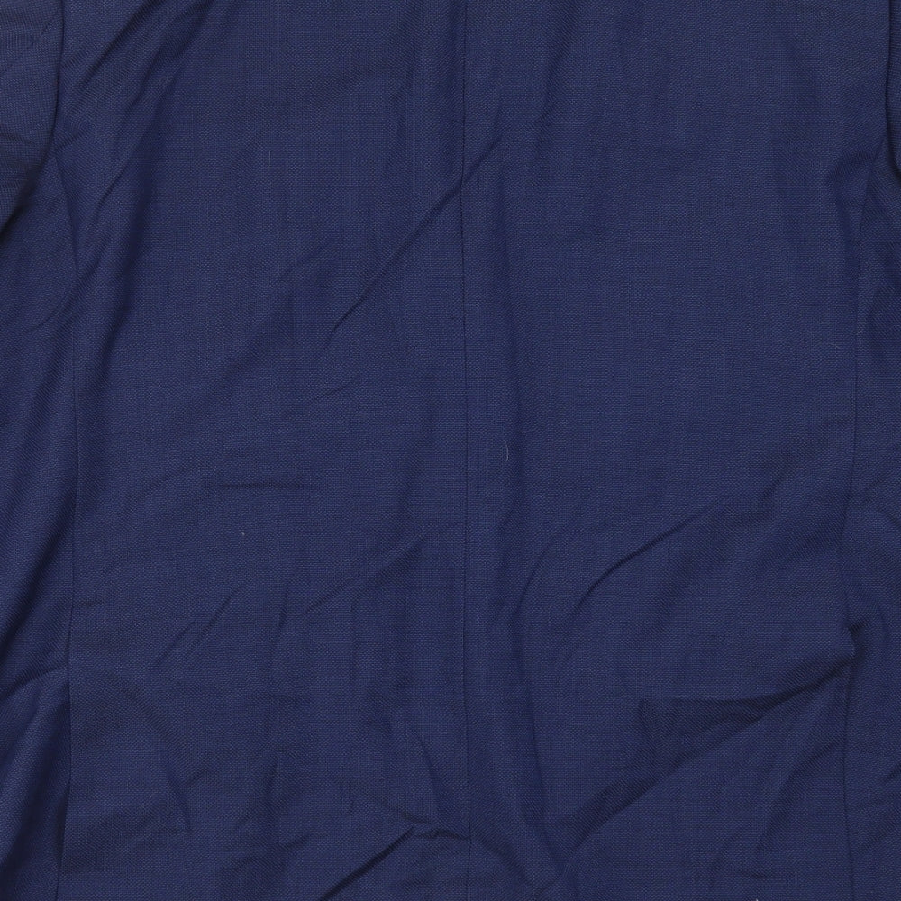 Marks and Spencer Mens Blue Geometric  Jacket Suit Jacket Size 48