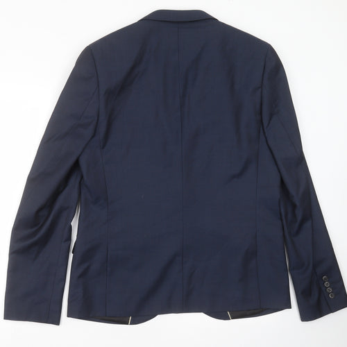 Topman Mens Blue   Jacket Suit Jacket Size 42
