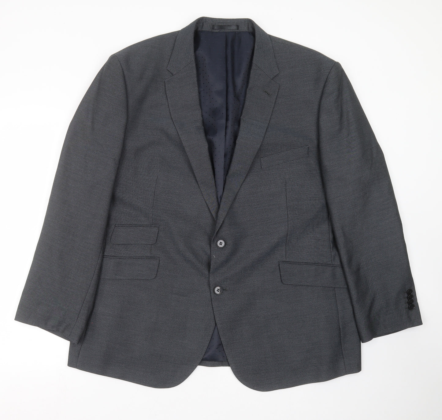 Taylor & Wright Mens Grey Geometric  Jacket Suit Jacket Size 48