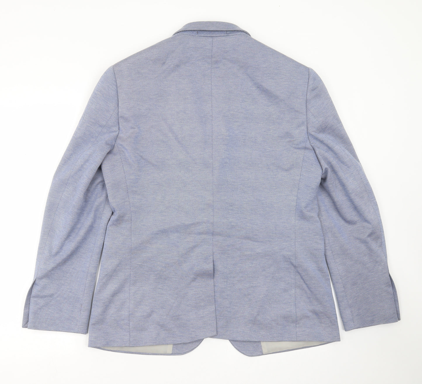 Burton Mens Blue Geometric  Jacket Suit Jacket Size 40