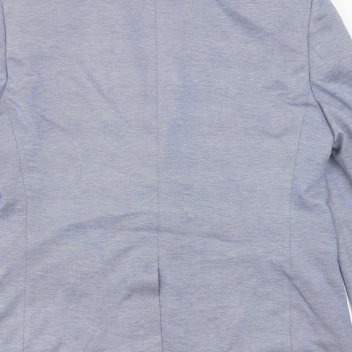 Burton Mens Blue Geometric  Jacket Suit Jacket Size 40
