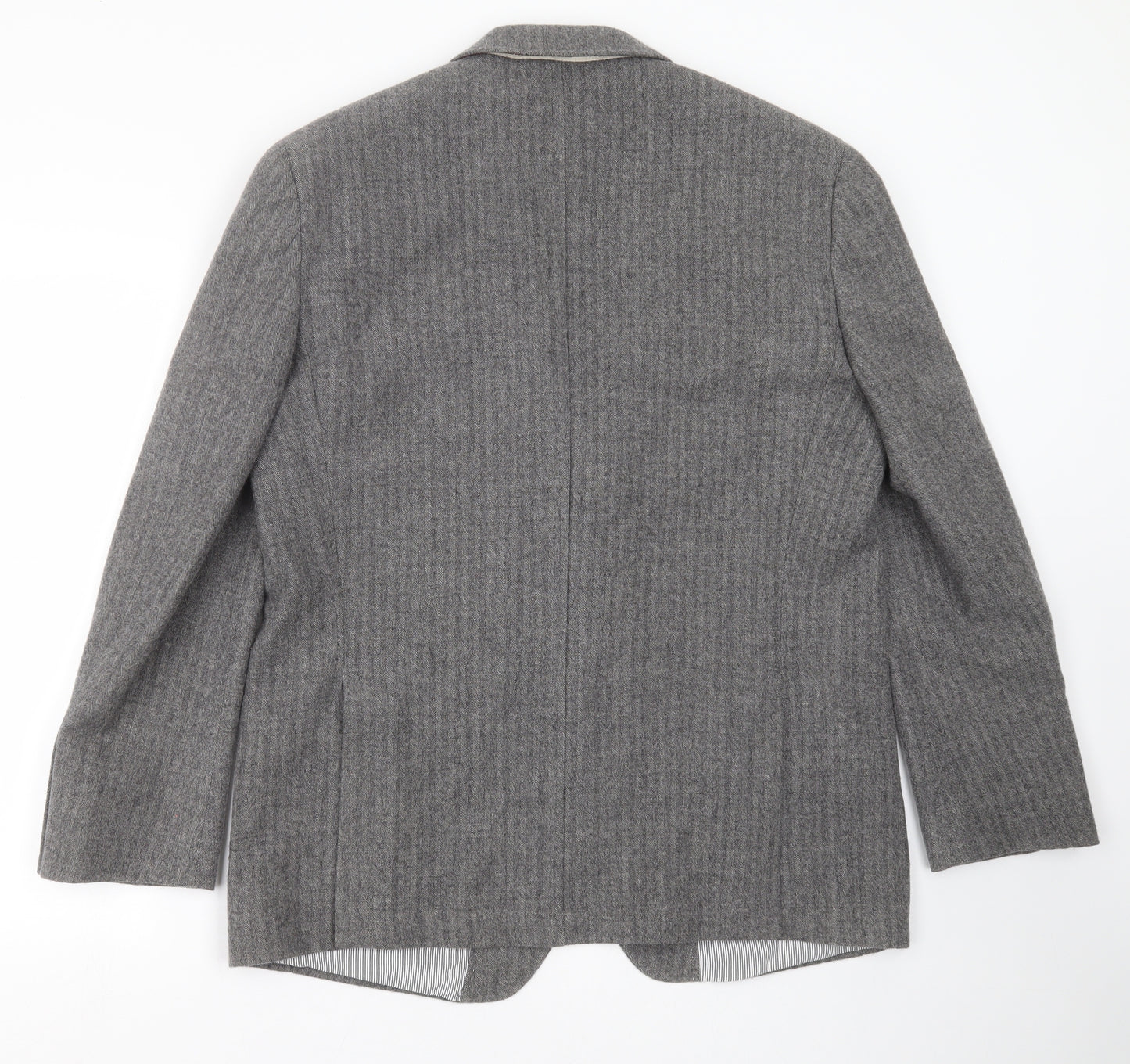 Marks and Spencer Mens Grey Herringbone  Jacket Suit Jacket Size 42