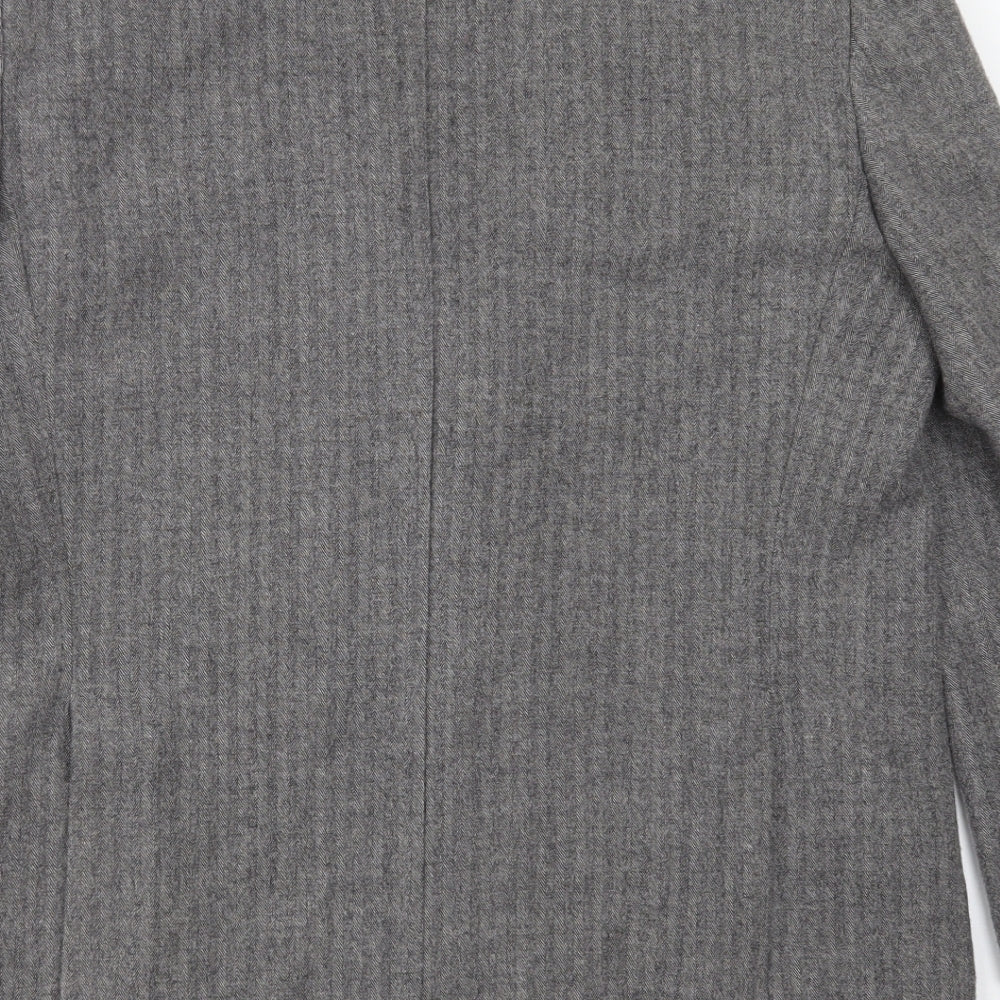 Marks and Spencer Mens Grey Herringbone  Jacket Suit Jacket Size 42