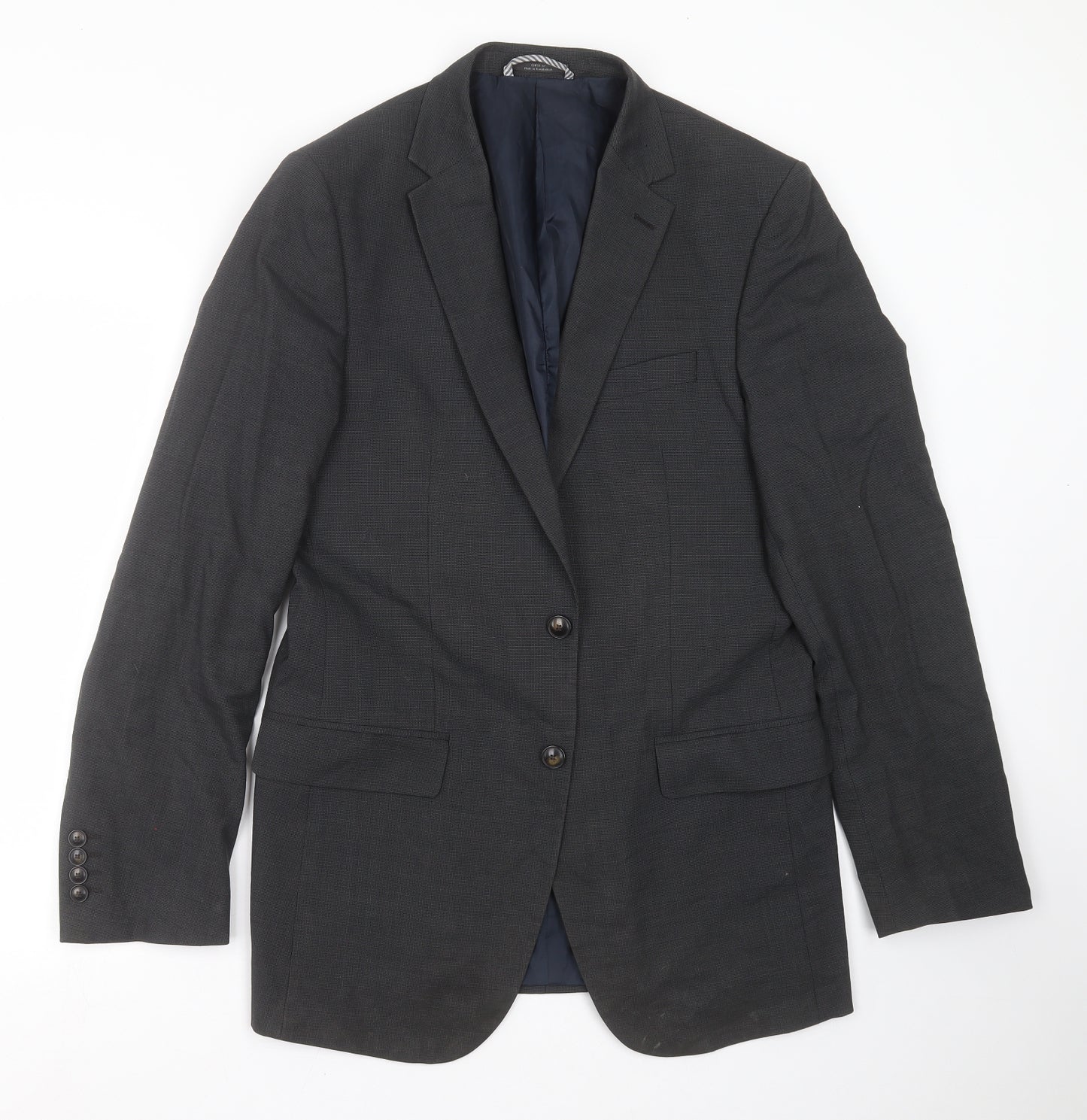 Marks and Spencer Mens Grey Geometric  Jacket Suit Jacket Size 38