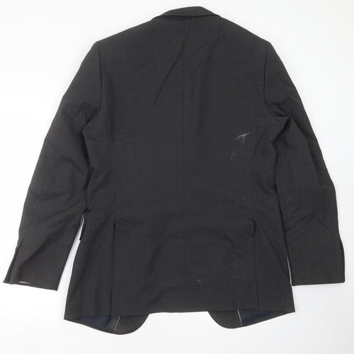 Marks and Spencer Mens Grey Geometric  Jacket Suit Jacket Size 38