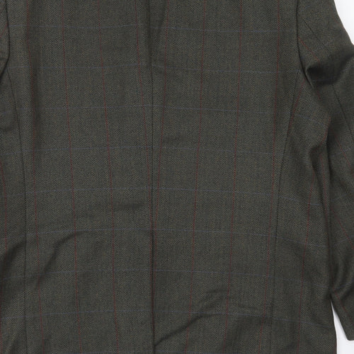 Marks and Spencer Mens Green Herringbone  Jacket Suit Jacket Size 42