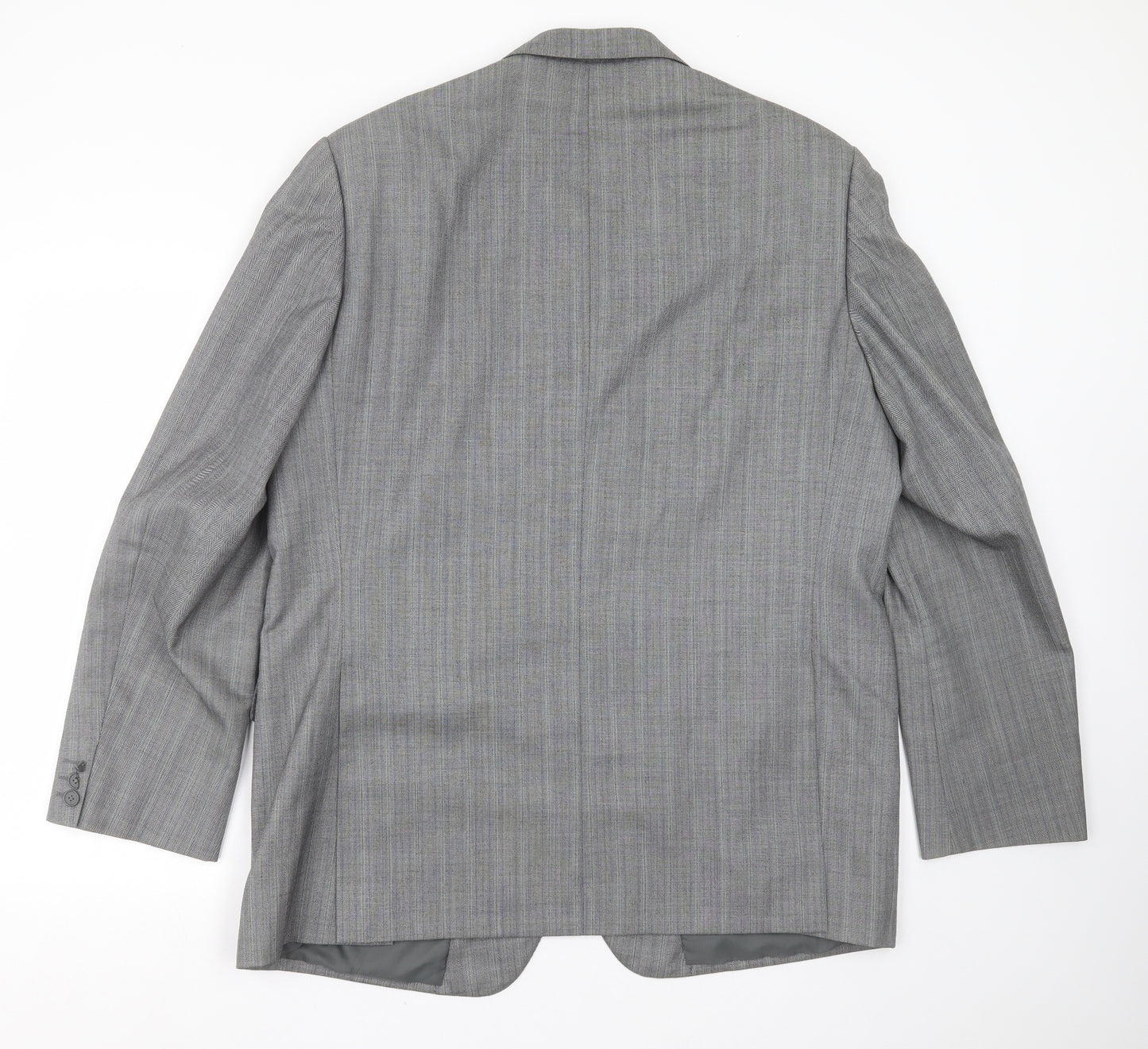 Coleman & Son Mens Grey Herringbone  Jacket Suit Jacket Size 48