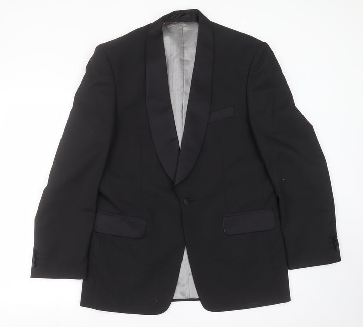 ARMANDO Mens Black Jacket Suit Jacket Size 38