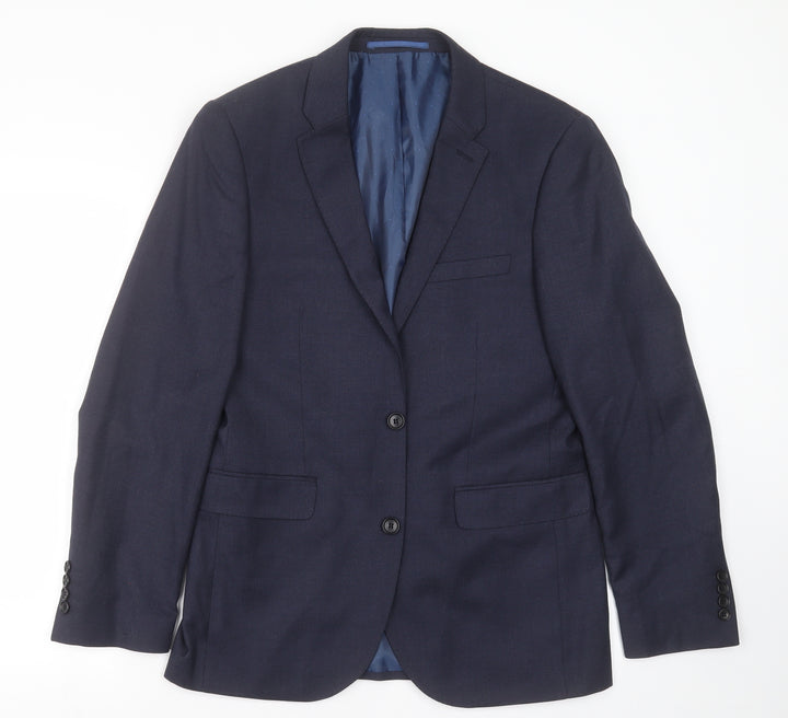 Taylor & Cutter Mens Blue   Jacket Suit Jacket Size 36