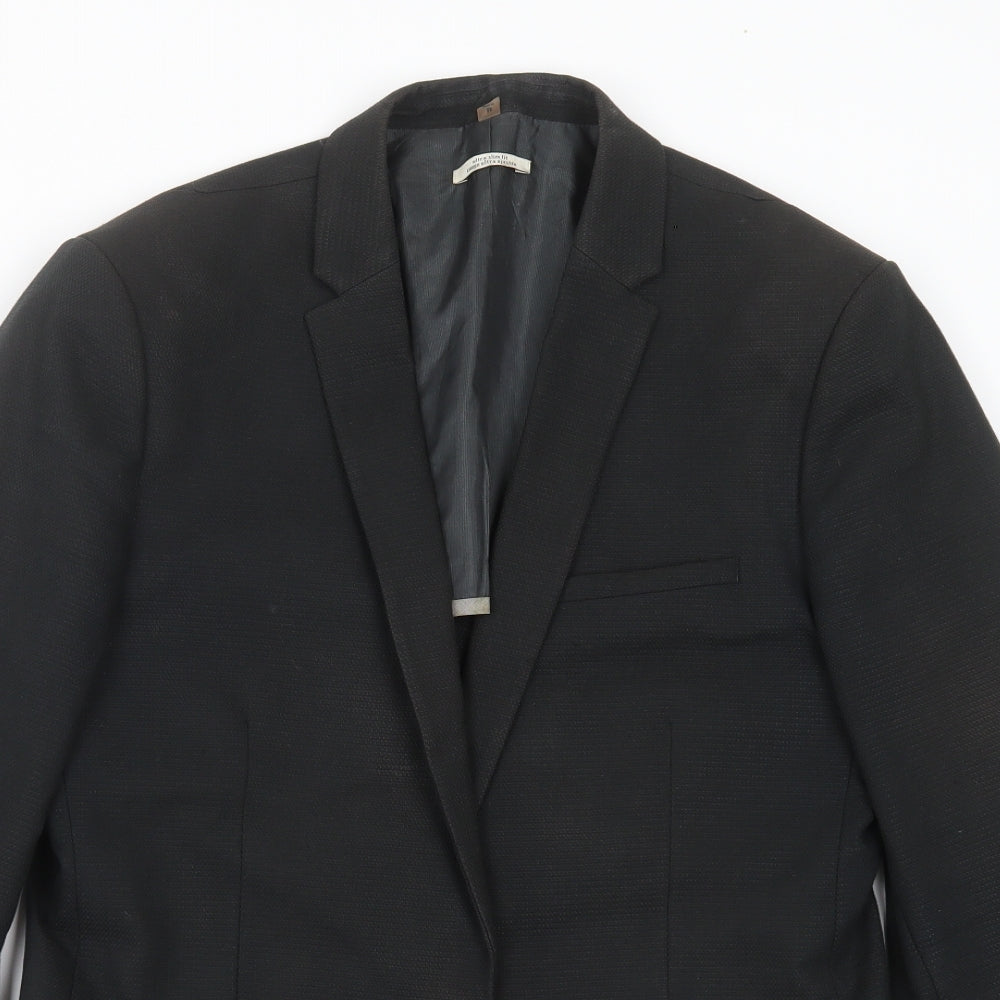 Calvin Klein Mens Black   Jacket Suit Jacket Size M  - ultra slim fit