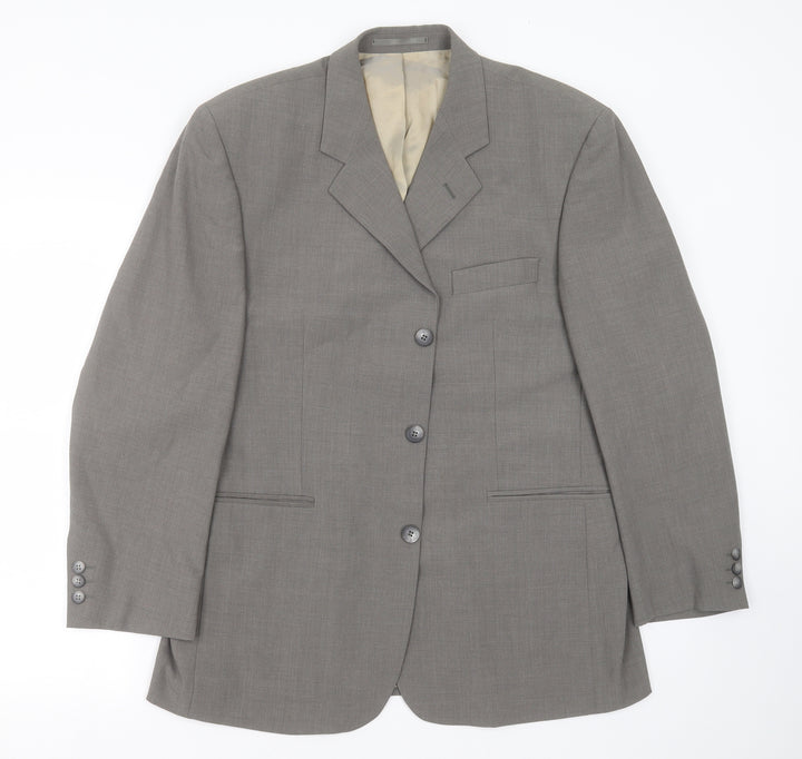 Karl Jackson Mens Grey Striped Jacket Suit Jacket Size 42