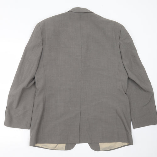 Karl Jackson Mens Grey Striped  Jacket Suit Jacket Size 42