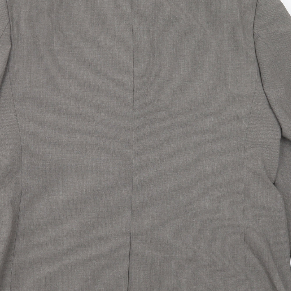 Karl Jackson Mens Grey Striped  Jacket Suit Jacket Size 42