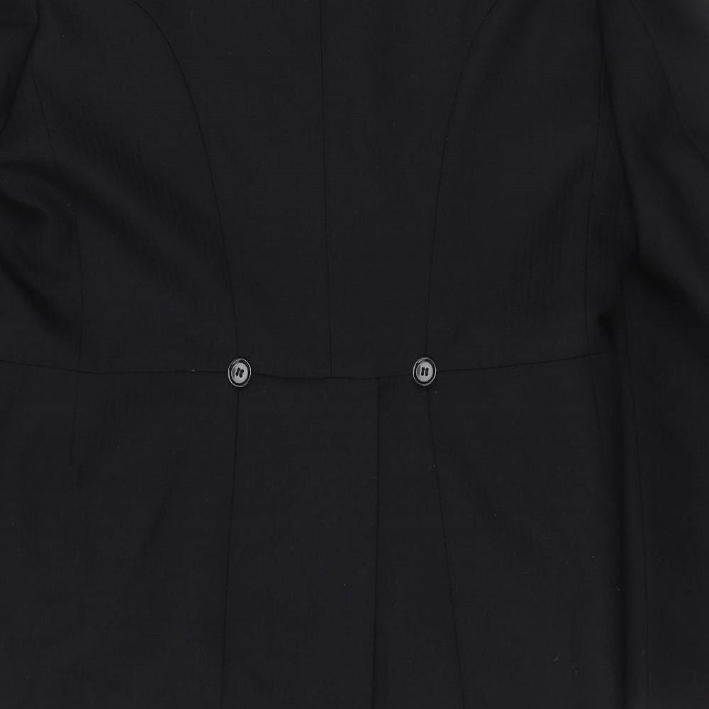 Brook Taverner Mens Black Herringbone  Jacket Suit Jacket Size 42